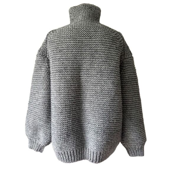 Proenza Schouler CHUNKY KNIT SWEATER size S Gray Wool Blend - Picture 3 of 10
